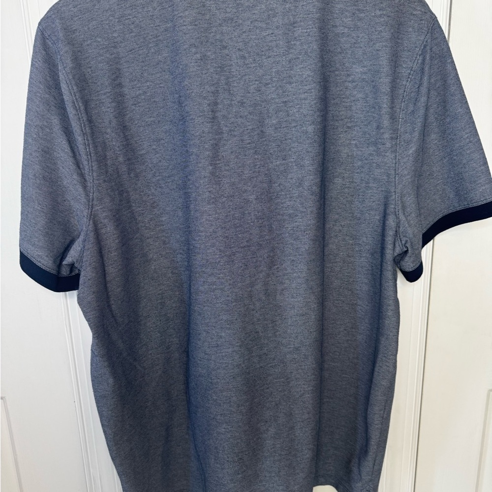 Michael Kors Navy Textured Polo - Picture 5 of 6